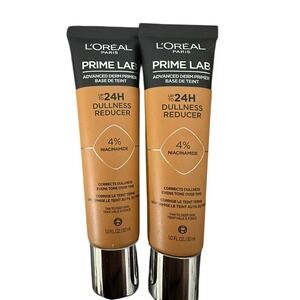 L'Oreal Prime Lab Advanced Derm Primer 24-H Dullness Reducer, 1.0 fl. oz. (x2)